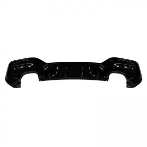 Rear Bumper Diffuser suitable for BMW 1 F20 F21 15-19 M-Packet Glossy Black with 2 Left & Right Double Exhaust Outlets from ABS Plastic 1pc-image-6320875