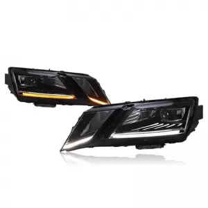 Headlights Set Suitable for Skoda Octavia mk3 2017-2022 DRL Black Carner-image-6320988