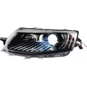 Headlights Set Suitable for Skoda Octavia mk3 2014-2017 DRL Black Carner-image-6320996