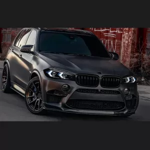 Headlights Set suitable for Bmw X5 F15 (2013-2018) / X6 F16 (2014-2019) Conversion to G05 / G06 Look Black Carner-image-6321030