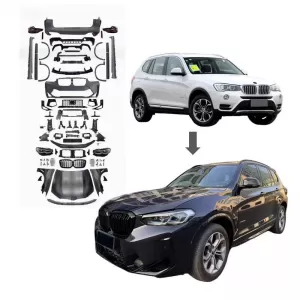 Body Kit suitable for BMW X3 F25 2011-2017 Upgrade to X3M Competition F97 LCI Look with Bumpers, Hood, Fenders, Lights-image-6321042