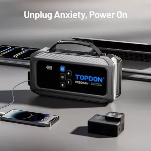 Car Booster, Powerbank, Compressor, Led Light 4 in 1 Topdon V2200AIR 12 Volt 2200A-image-6321087