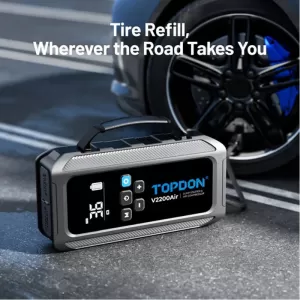 Car Booster, Powerbank, Compressor, Led Light 4 in 1 Topdon V2200AIR 12 Volt 2200A-image-6321089