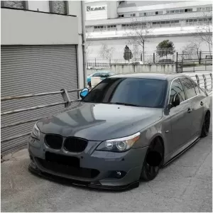 Front Spoiler suitable for BMW 5 E60 2003-2011 Hamman Look ABS Plastic Glossy Black 1pc-image-6321244
