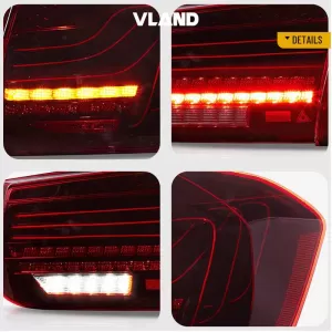 Tailights Set suitable for Bmw 3 F30 11-18 Sedan CSL M3 F80 / Laser Look Red/Crystal Vland-image-6321307
