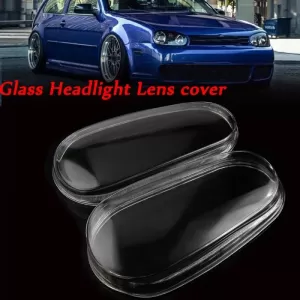 Headlights Lens Glasses suitable for VW Golf IV (4) 98-04 2 Pcs-image-6321338