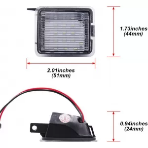 Mirror LED Lights suitable for Ford Focus 01-18 / Mondeo 07-14 / Kuga 08-12 / Escape 15-16 SMD LED 6000K White 2 Pcs-image-6321615