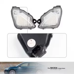 Mirror Led Lights suitable for Skoda Octavia 2017-2020, Superb 2015-2023, Karoq 2017+, Kodiaq 2016+, VW T-roc 2018+ Led 6000K White 2 Pcs