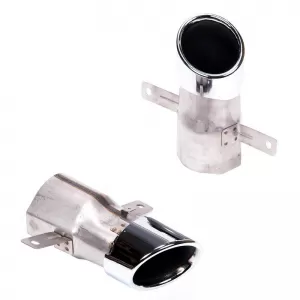 Exhaust Pipes suitable for Mercedes-Benz A-Class (W177), CLA (C118), GLA (H247), GLB (X247) 35 A Design Look Chrome (2 Single)