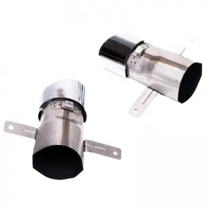 Exhaust Pipes suitable for Mercedes-Benz A-Class (W177), CLA (C118), GLA (H247), GLB (X247) 35 A Design Look Chrome (2 Single)