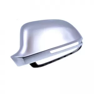 Mirror Covers suitable for Audi A3 8P 08-10, A4 B8 08-11, A5 8T 07-11, A6 C6 4F 09-11, A8 D3, Q3 8U, Brushed Aluminum 2 Pieces-image-6321925