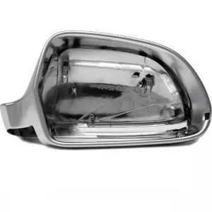Mirror Covers suitable for Audi A3 8P 08-10, A4 B8 08-11, A5 8T 07-11, A6 C6 4F 09-11, A8 D3, Q3 8U, Brushed Aluminum 2 Pieces-image-6321930