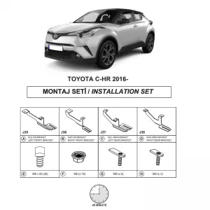 image-18-Side Step Brackets (Dma) suitable for Toyota C-HR 2016-2023 SUV Ax10