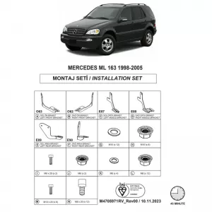 image-38-Side Step Brackets (Alm-Sr-Rl-Ln-Da) suitable for Mercedes-Benz M-Class 1997-2005 SUV W163