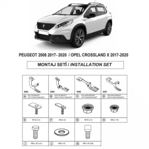 image-46-Side Step Brackets (Dma) suitable for Opel Crossland X 2017-2021 SUV I / Peugeot 2008 2017-2020 SUV A94