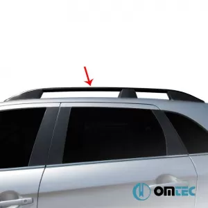 Roof Bars Railing suitable for Peugeot 3008 2009-2016 SUV T8 Black 2 Pieces-image-6322325