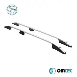 Roof Bars Railing suitable for Fiat Doblo 2010-2021 MVN 263 / Opel Combo 2011-2018 MVN IV Silver 2 Pieces