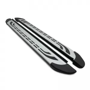 image-21-Side Steps FABA (Silver-Black-243cm) 2 Pieces Aluminium Without Brackets