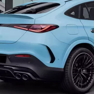 Rear Bumper Side Flaps / Vents Suitable for Mercedes-Benz GLC C254 2023+ Coupe With A Design Line Bumper Glossy Black 2 Pieces