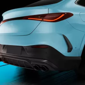 Rear Bumper Side Flaps / Vents Suitable for Mercedes-Benz GLC C254 2023+ Coupe With A Design Line Bumper Glossy Black 2 Pieces
