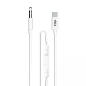 Audio Cable Aux 3.5mm To Type-C White 1m ON Mobile Accessories 1 Piece-image-6322746