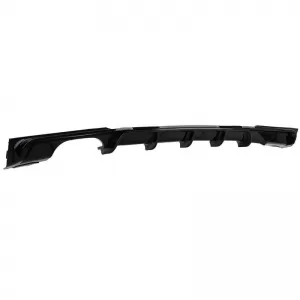 Rear Bumper Diffuser suitable for BMW 3 F30/F31 11-19 M-Packet Gloss Black with 1 Left Double Exhaust Outlets from ABS Plastic 1pc-image-6322982