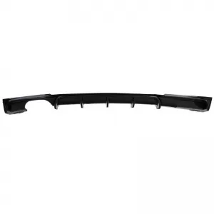 Rear Bumper Diffuser suitable for BMW 3 F30/F31 11-19 M-Packet Gloss Black with 1 Left Double Exhaust Outlets from ABS Plastic 1pc-image-6322983