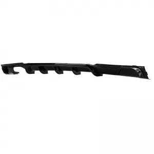 Rear Bumper Diffuser suitable for BMW 3 F30/F31 11-19 M-Packet Gloss Black with 1 Left Double Exhaust Outlets from ABS Plastic 1pc-image-6322984