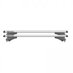 Roof Bars Aluminum Universal Menabo Tiger XL 132cm Railing System Set With Fixing Kit Silver 2 Pieces