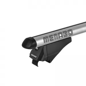 Roof Bars Aluminum Universal Menabo Tiger XL 132cm Railing System Set With Fixing Kit Silver 2 Pieces