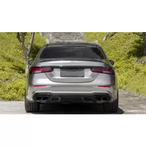 Exhaust Muffler Tips suitable for Mercedes-Benz E-Class W213 20-23 Facelift A Design Look Black 2 pcs-image-6324279