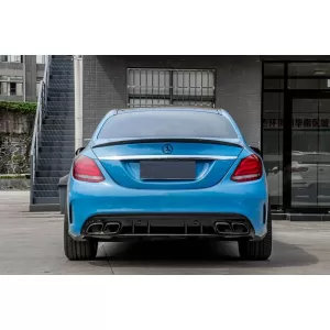 Rear Bumper suitable for Mercedes-Benz C-Class W205 Sedan 14-21 A Design C63s Facelift Look-image-6324542