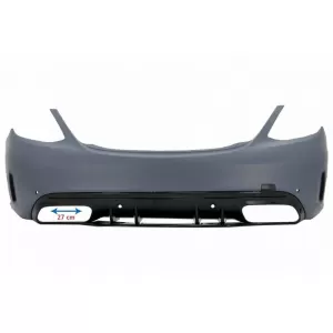Rear Bumper suitable for Mercedes-Benz C-Class W205 Sedan 14-21 A Design C63s Facelift Look-image-6324545