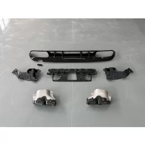 Body Kit suitable for Mercedes-Benz C-Class W205 14-20 Sedan A Design C63s Facelift Look With Grille & Exhaust Pipes Black Edition-image-6324556