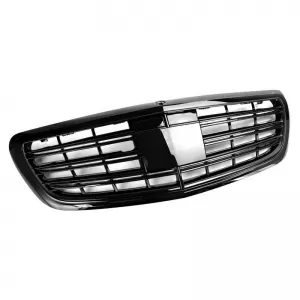 Front Grille suitable for Mercedes-Benz S-Class W222 13-20 A Design Look Night Edition Gloss Black 1 Pc-image-6324576