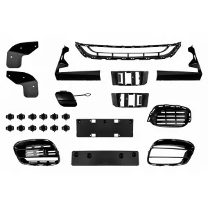 Front Bumper suitable for Mercedes-Benz S-Class W222 Facelift 17-20 A Design S63 Look Black Edition-image-6324589