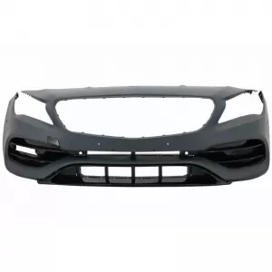 Body kit suitable for Mercedes-Benz CLA C117 W117 (2013-2018) Facelift A Design CLA45 Look Black Edition with Grille & Exhaust Tips Black-image-6324595