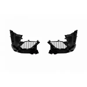 Front Bumper suitable for BMW 2 F22 Coupe F23 Cabrio (2014-2017) M2 Competition Look from ABS Plastic-image-6324658
