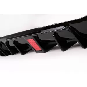 Rear Bumper Diffuser suitable for Mercedes-Benz E-Class W213 16-19 with A Design Line Bumper Black Brabus Look with Black Exhaust Tips-image-6324680