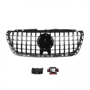 Front Grille suitable for Mercedes-Benz Sprinter W907 18-26 GT A Design Panamericana Look Black 1 Pc-image-6324754