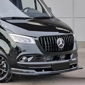 Front Grille suitable for Mercedes-Benz Sprinter W907 18-26 GT A Design Panamericana Look Black 1 Pc-image-6324757