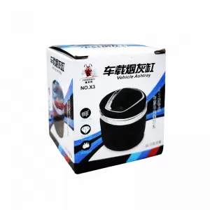 Ashtray suitable for vehicles with LED Light 0111583 Silver Ring