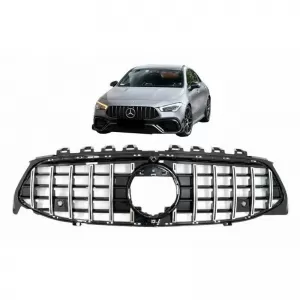 Body kit suitable for Mercedes-Benz CLA C118 Sedan X118 Shooting Brake (2019-up) CLA45s A Design Look With Grille & Exhaust Tips Chrome-image-6324828