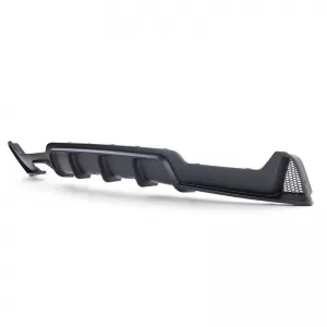 Rear Bumper Diffuser suitable for BMW 4 F32 Coupe / F33 Cabrio / F36 Gran Coupe 13-21 M-Tech Matte Black with 1 Left Double Exhaust Outlet from ABS Plastic 1pc-image-6325007