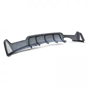 Rear Bumper Diffuser suitable for BMW 4 F32 Coupe / F33 Cabrio / F36 Gran Coupe 13-21 M-Tech Matte Black with 1 Left Double Exhaust Outlet from ABS Plastic 1pc-image-6325011