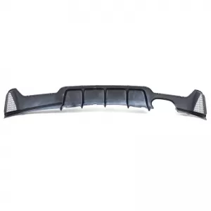 Rear Bumper Diffuser suitable for BMW 4 F32 Coupe / F33 Cabrio / F36 Gran Coupe 13-21 M-Tech Matte Black with 1 Left Double Exhaust Outlet from ABS Plastic 1pc-image-6325012