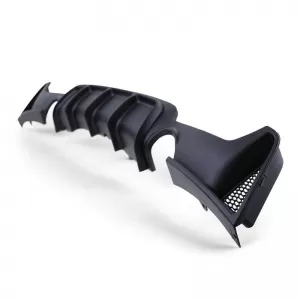 Rear Bumper Diffuser suitable for BMW 4 F32 Coupe / F33 Cabrio / F36 Gran Coupe 13-21 M-Tech Matte Black with 2 Single Exhaust Outlets Right & Left -0-----0- Made from ABS Plastic 1pc-image-6325016