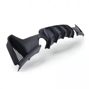 Rear Bumper Diffuser suitable for BMW 4 F32 Coupe / F33 Cabrio / F36 Gran Coupe 13-21 M-Tech Matte Black with 2 Single Exhaust Outlets Right & Left -0-----0- Made from ABS Plastic 1pc-image-6325017