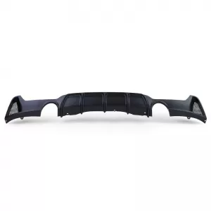 Rear Bumper Diffuser suitable for BMW 4 F32 Coupe / F33 Cabrio / F36 Gran Coupe 13-21 M-Tech Matte Black with 2 Single Exhaust Outlets Right & Left -0-----0- Made from ABS Plastic 1pc-image-6325018