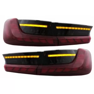 Tailights Set Suitable for BMW 3 G20 G28 M3 G80 18-22 Sedan Dynamic Signal Red/Smoke Vland-image-6325188